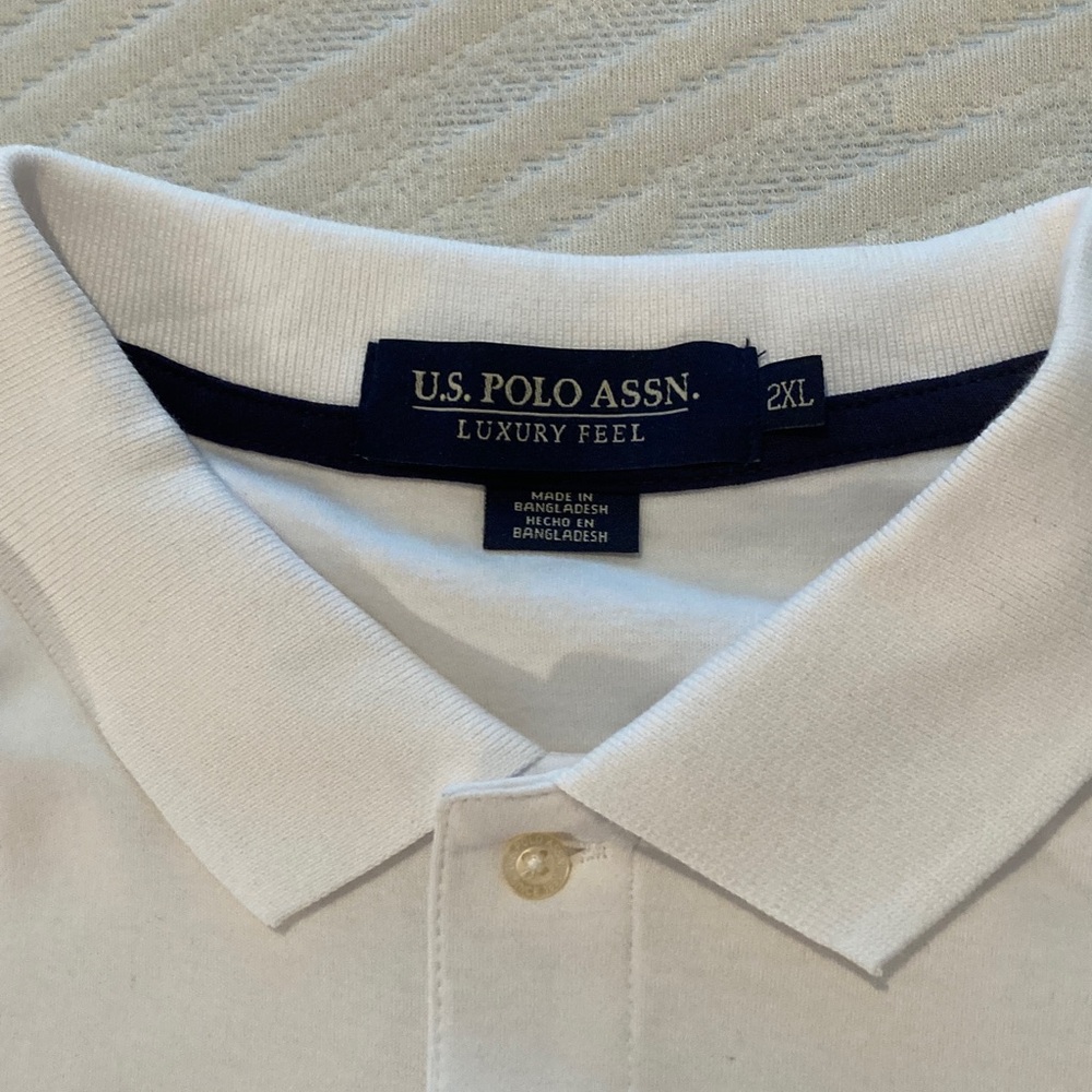 U.S. Polo Assn. White Men's Polo Shirt - Classic Collar
